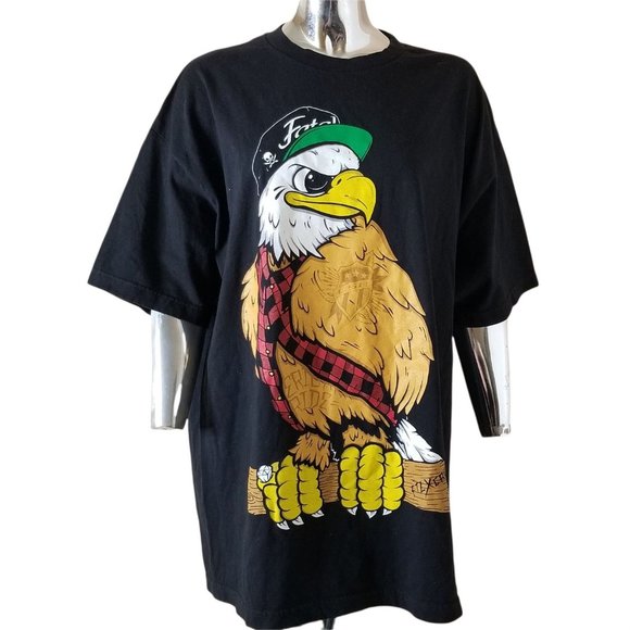 Fatal Clothing Eagle Tshirt Mens XXL Black Graphics - Picture 1 of 12